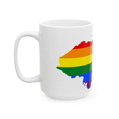 LGBT flag map of Honduras (Honduras) White Coffee Mug - Go Mug Yourself