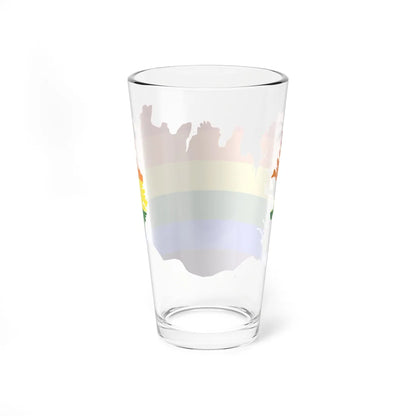 LGBT flag map of Iceland (Iceland) Pint Glass 16oz - Go Mug Yourself