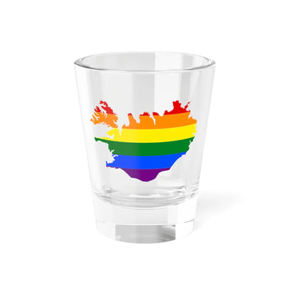 LGBT flag map of Iceland (Iceland) Shot Glass 1.5oz 1.5oz - Go Mug Yourself