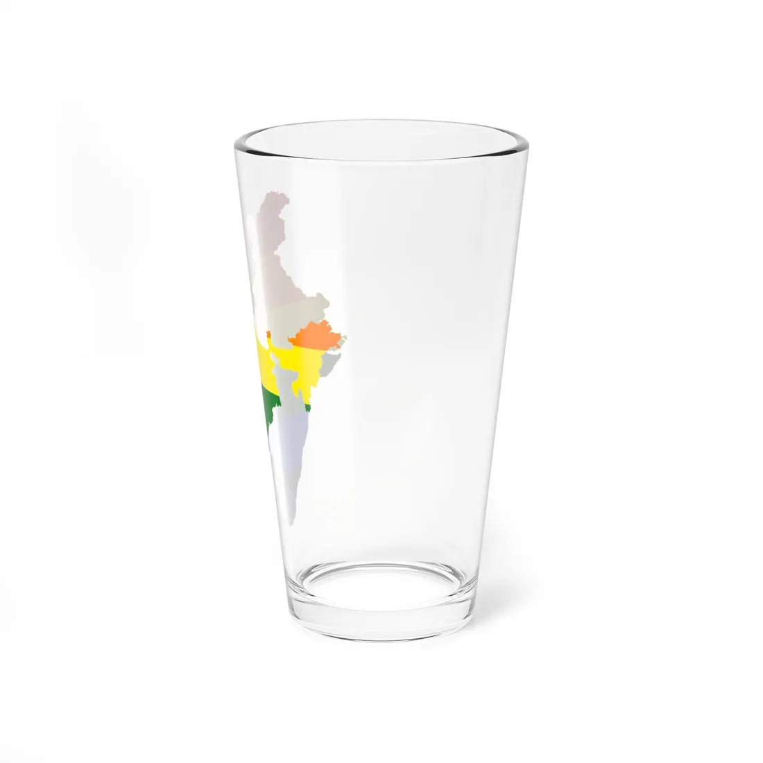 LGBT flag map of India (India) Pint Glass 16oz - Go Mug Yourself