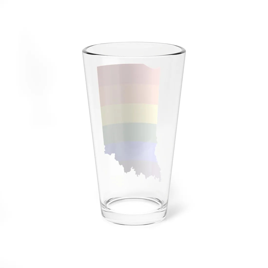 LGBT flag map of Indiana (United States) Pint Glass 16oz - Go Mug Yourself