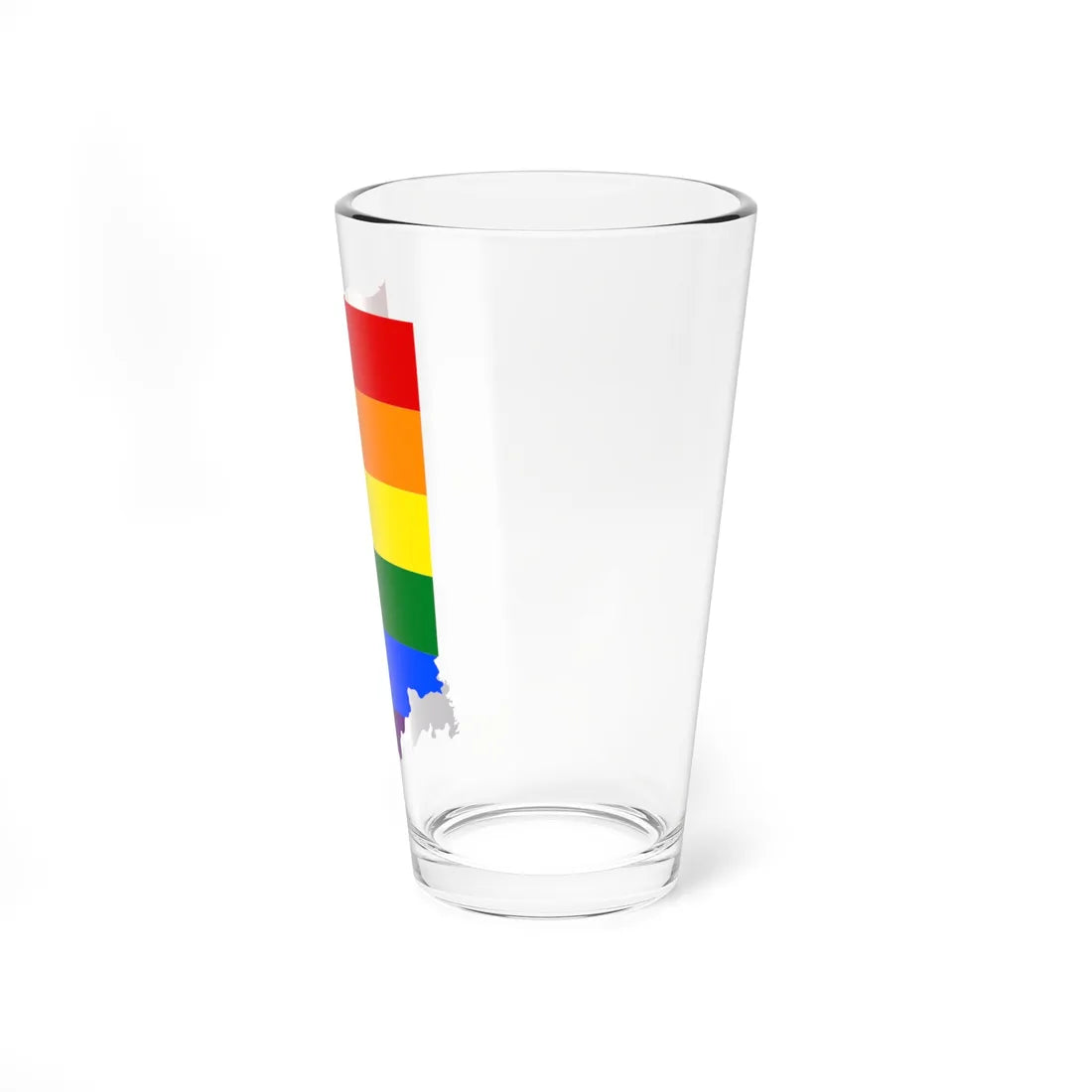 LGBT flag map of Indiana (United States) Pint Glass 16oz - Go Mug Yourself
