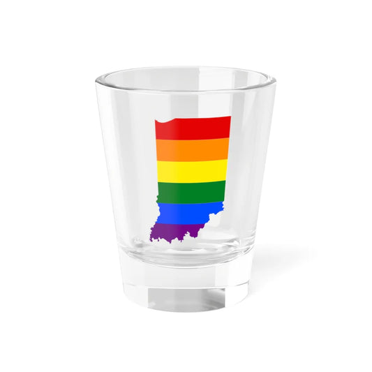LGBT flag map of Indiana (United States) Shot Glass 1.5oz 1.5oz - Go Mug Yourself