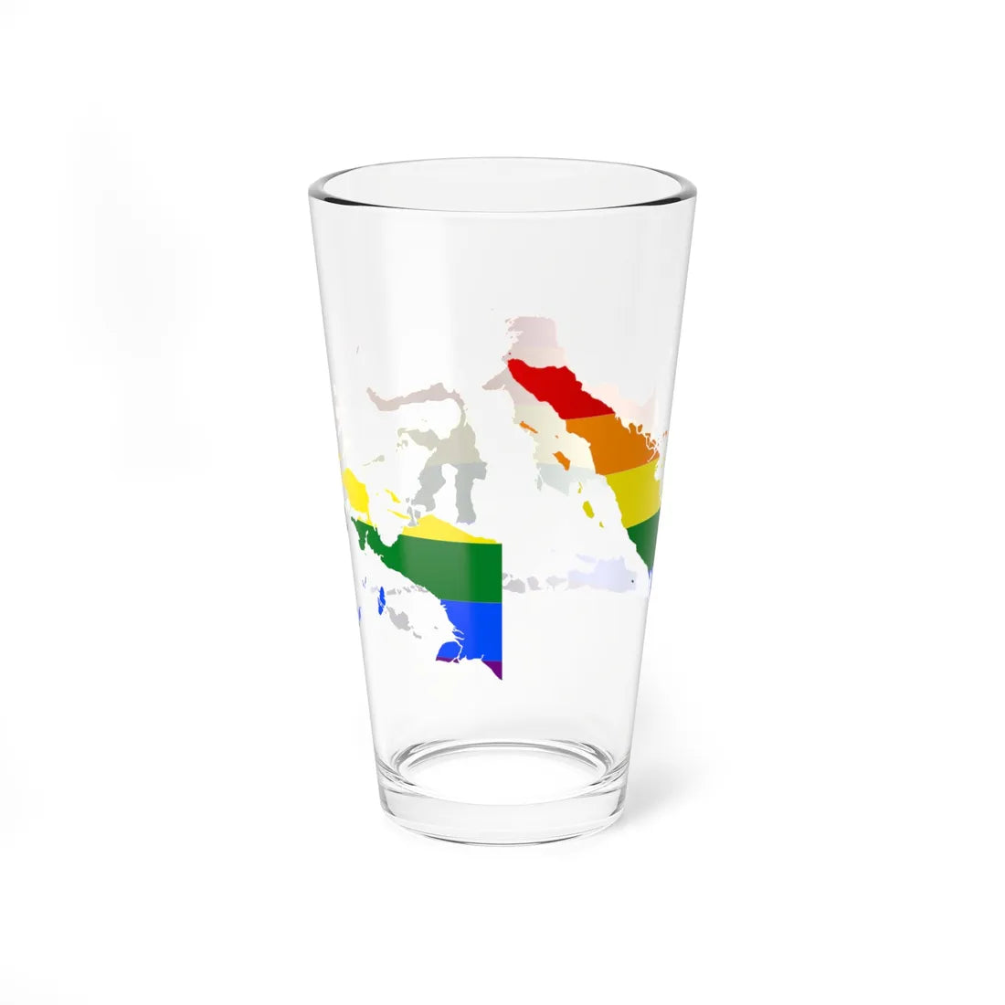 LGBT flag map of Indonesia (Indonesia) Pint Glass 16oz - Go Mug Yourself