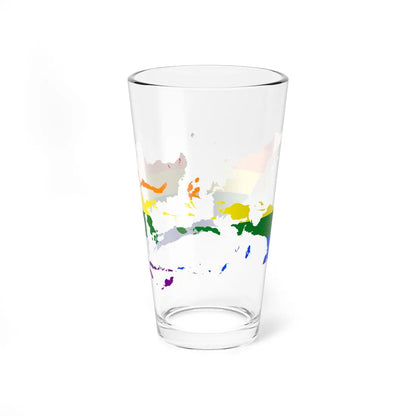 LGBT flag map of Indonesia (Indonesia) Pint Glass 16oz - Go Mug Yourself