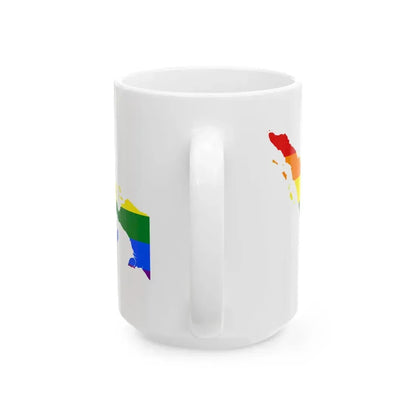 LGBT flag map of Indonesia (Indonesia) White Coffee Mug - Go Mug Yourself