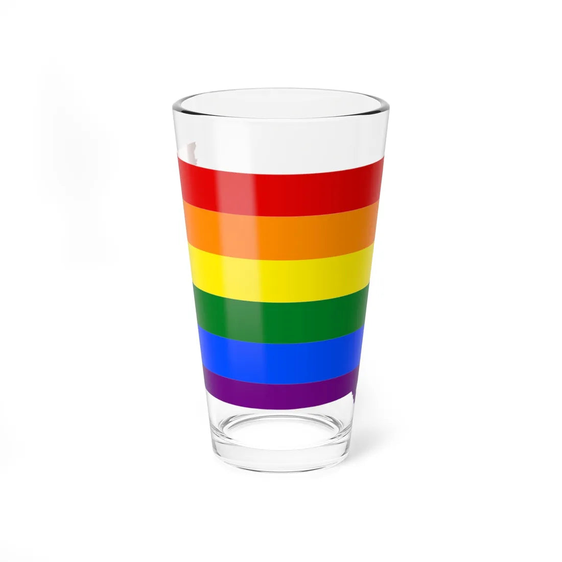 LGBT flag map of Iowa (United States) Pint Glass 16oz 16oz - Go Mug Yourself