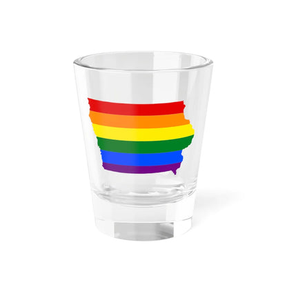 LGBT flag map of Iowa (United States) Shot Glass 1.5oz 1.5oz - Go Mug Yourself