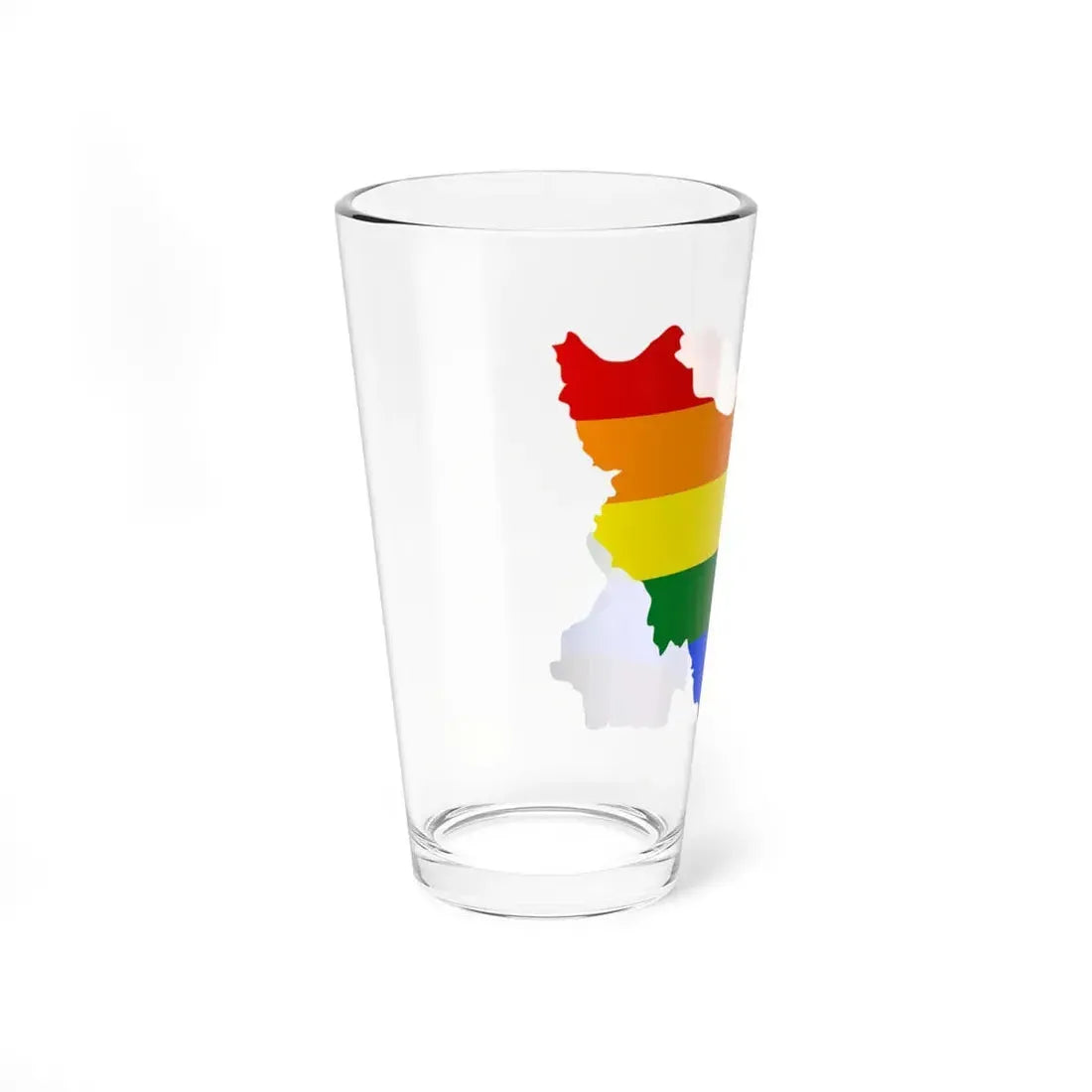 LGBT flag map of Iran (Iran) Pint Glass 16oz - Go Mug Yourself