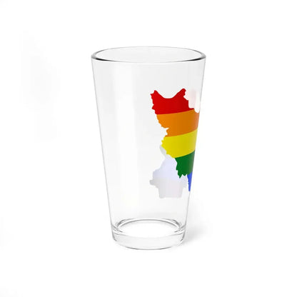 LGBT flag map of Iran (Iran) Pint Glass 16oz - Go Mug Yourself