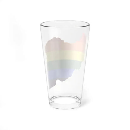 LGBT flag map of Iran (Iran) Pint Glass 16oz - Go Mug Yourself
