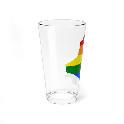 LGBT flag map of Iraq (Iraq) Pint Glass 16oz - Go Mug Yourself