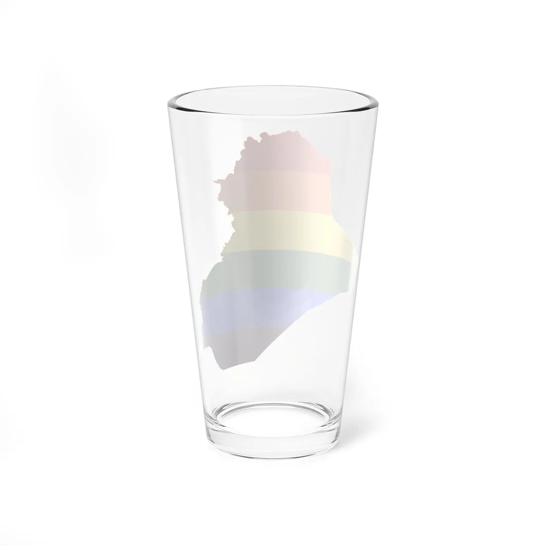 LGBT flag map of Iraq (Iraq) Pint Glass 16oz - Go Mug Yourself