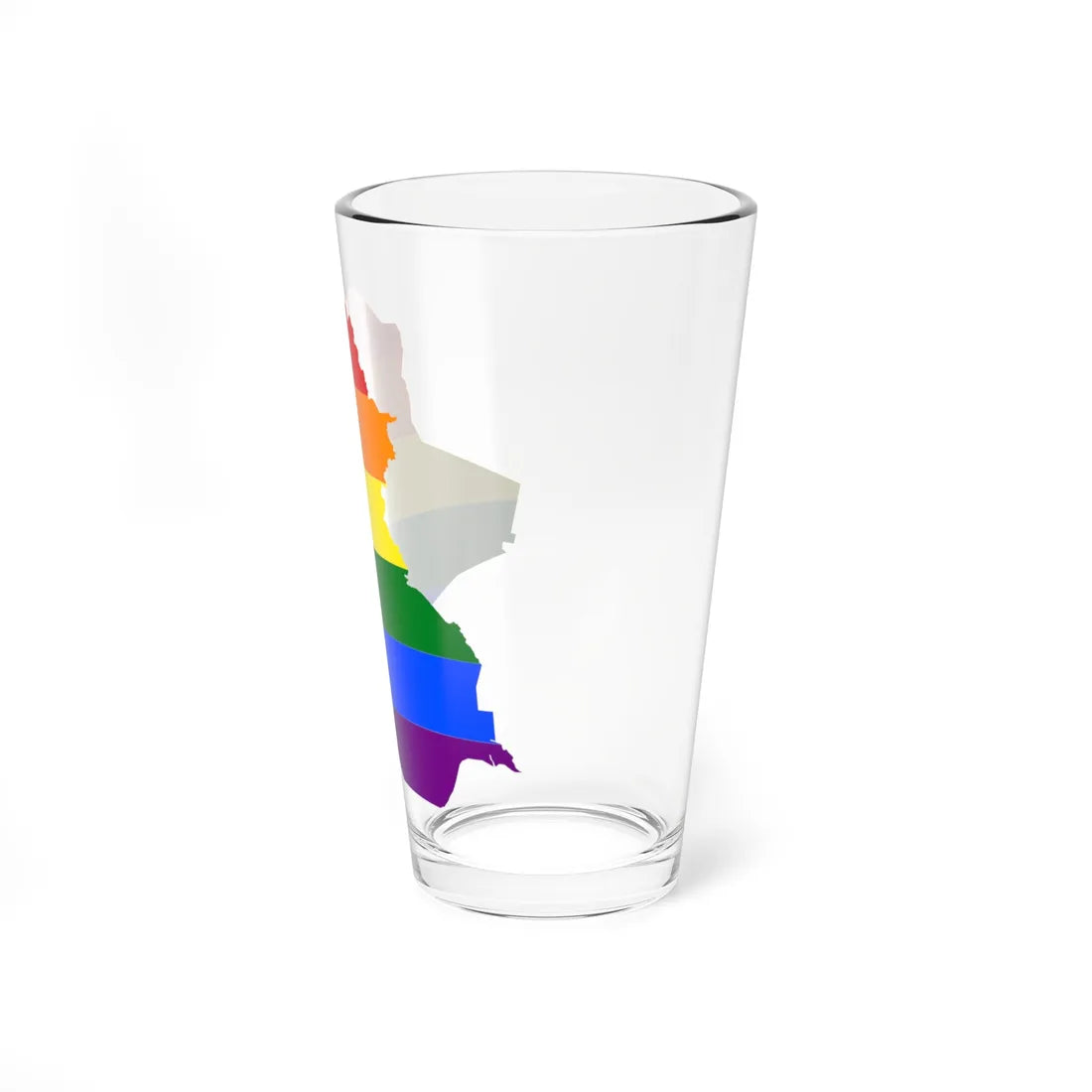 LGBT flag map of Iraq (Iraq) Pint Glass 16oz - Go Mug Yourself