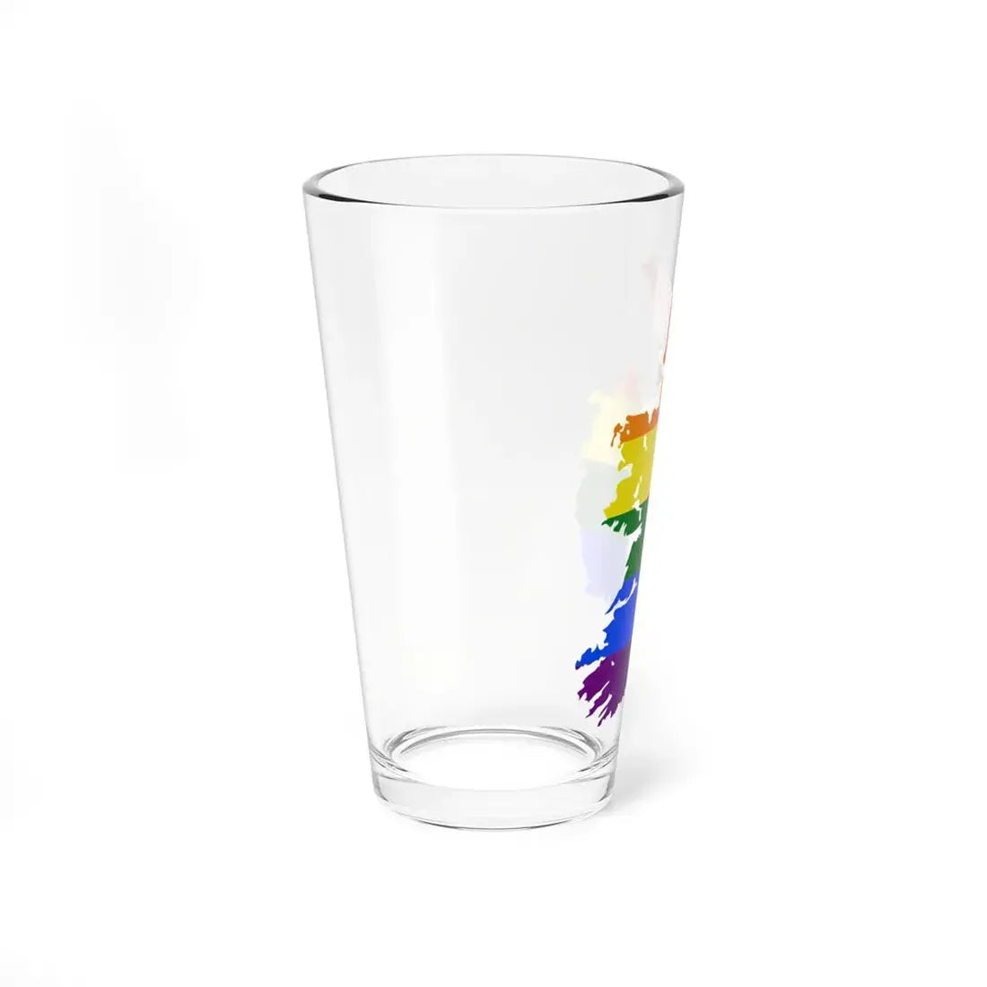 LGBT flag map of Ireland (Ireland) Pint Glass 16oz - Go Mug Yourself