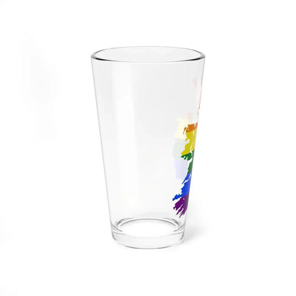 LGBT flag map of Ireland (Ireland) Pint Glass 16oz - Go Mug Yourself