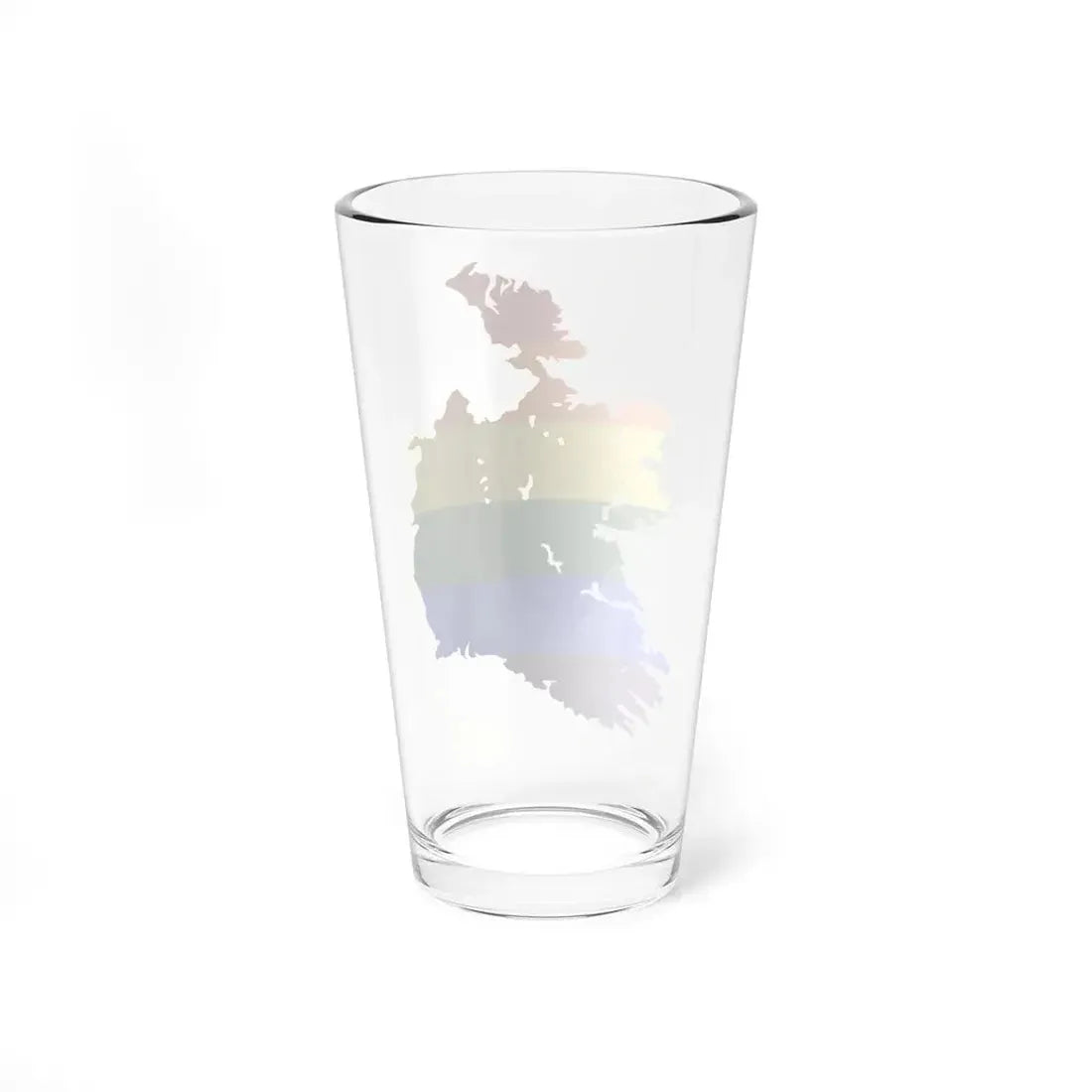 LGBT flag map of Ireland (Ireland) Pint Glass 16oz - Go Mug Yourself