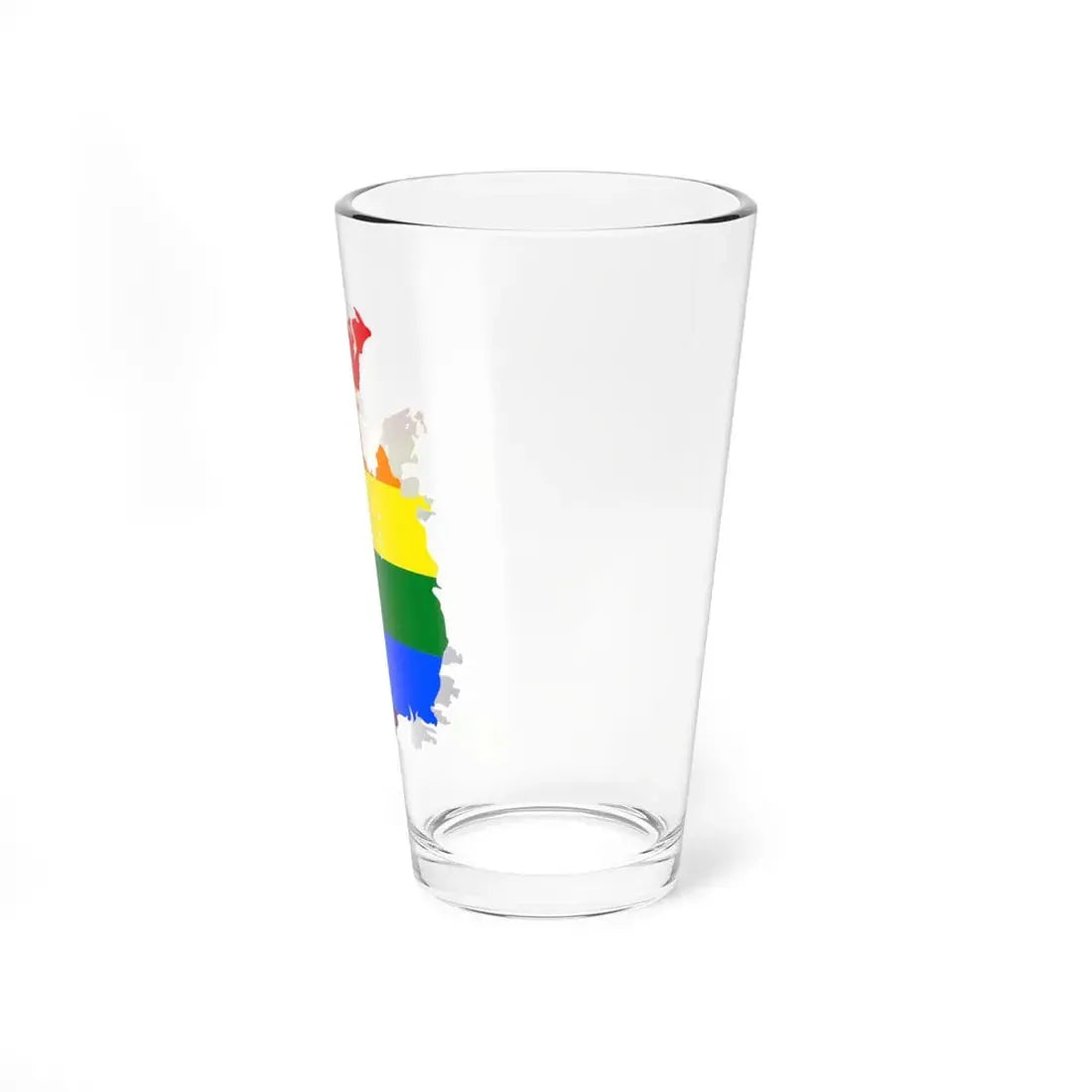 LGBT flag map of Ireland (Ireland) Pint Glass 16oz - Go Mug Yourself