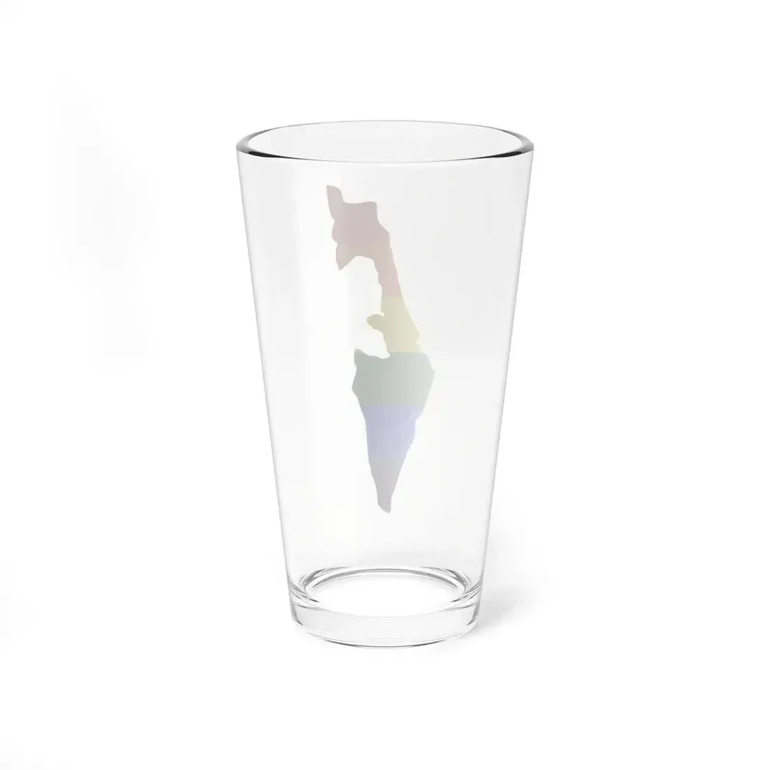 LGBT flag map of Israel (Israel) Pint Glass 16oz - Go Mug Yourself