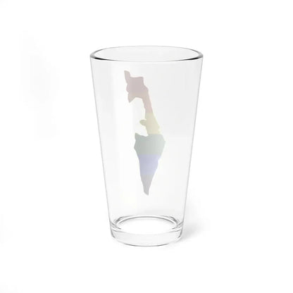 LGBT flag map of Israel (Israel) Pint Glass 16oz - Go Mug Yourself