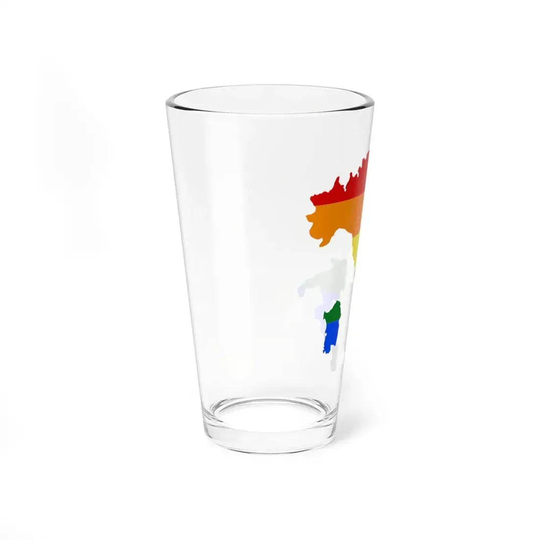 LGBT flag map of Italy (Italy) Pint Glass 16oz - Go Mug Yourself