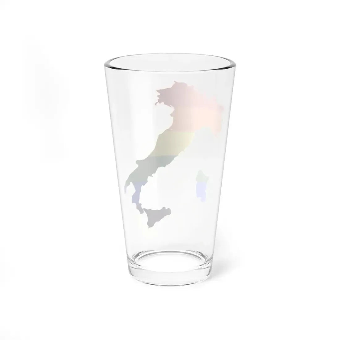 LGBT flag map of Italy (Italy) Pint Glass 16oz - Go Mug Yourself