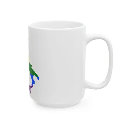 LGBT flag map of Italy (Italy) White Coffee Mug - Go Mug Yourself