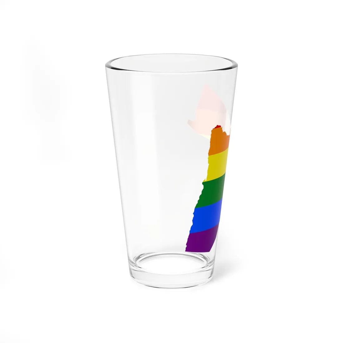 LGBT flag map of Jordan (Jordan) Pint Glass 16oz - Go Mug Yourself