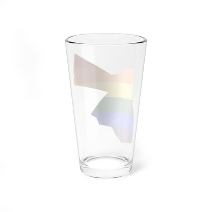 LGBT flag map of Jordan (Jordan) Pint Glass 16oz - Go Mug Yourself