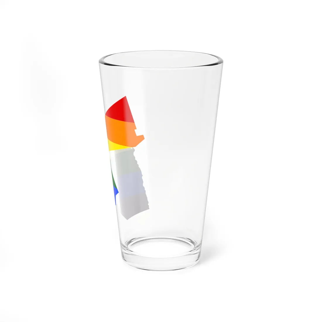 LGBT flag map of Jordan (Jordan) Pint Glass 16oz - Go Mug Yourself