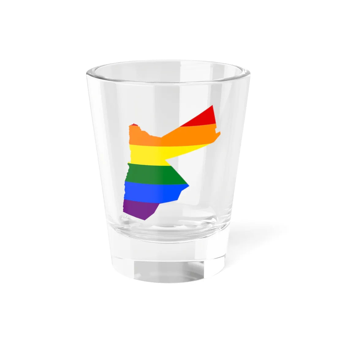 LGBT flag map of Jordan (Jordan) Shot Glass 1.5oz 1.5oz - Go Mug Yourself