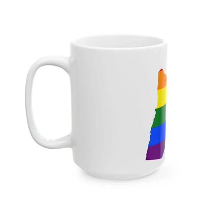 LGBT flag map of Jordan (Jordan) White Coffee Mug - Go Mug Yourself