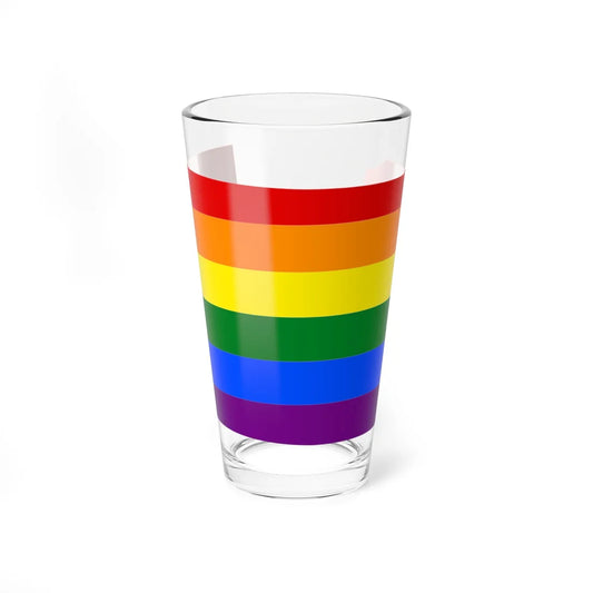 LGBT flag map of Kansas (United States) Pint Glass 16oz 16oz - Go Mug Yourself