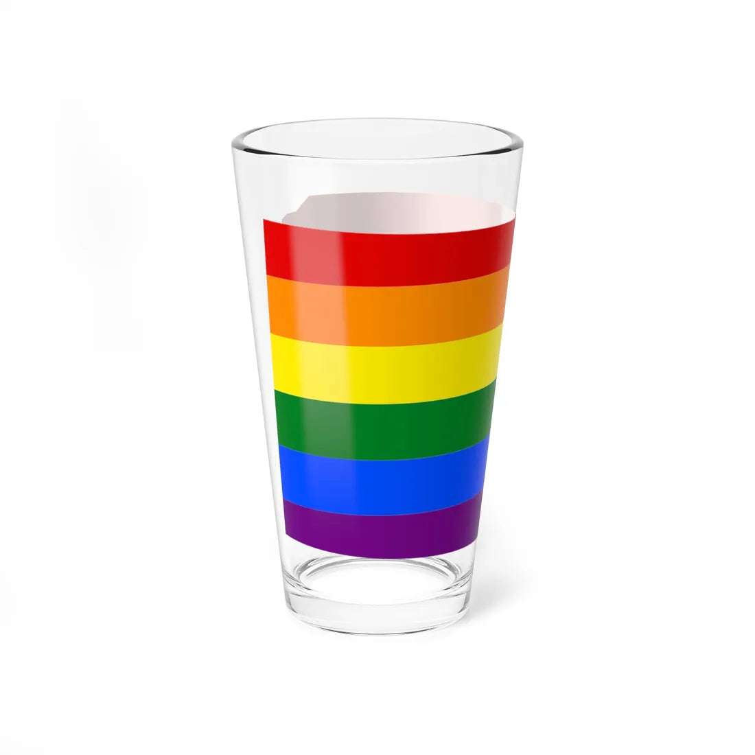 LGBT flag map of Kansas (United States) Pint Glass 16oz - Go Mug Yourself