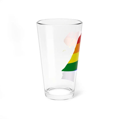 LGBT flag map of Kuwait (Kuwait) Pint Glass 16oz - Go Mug Yourself