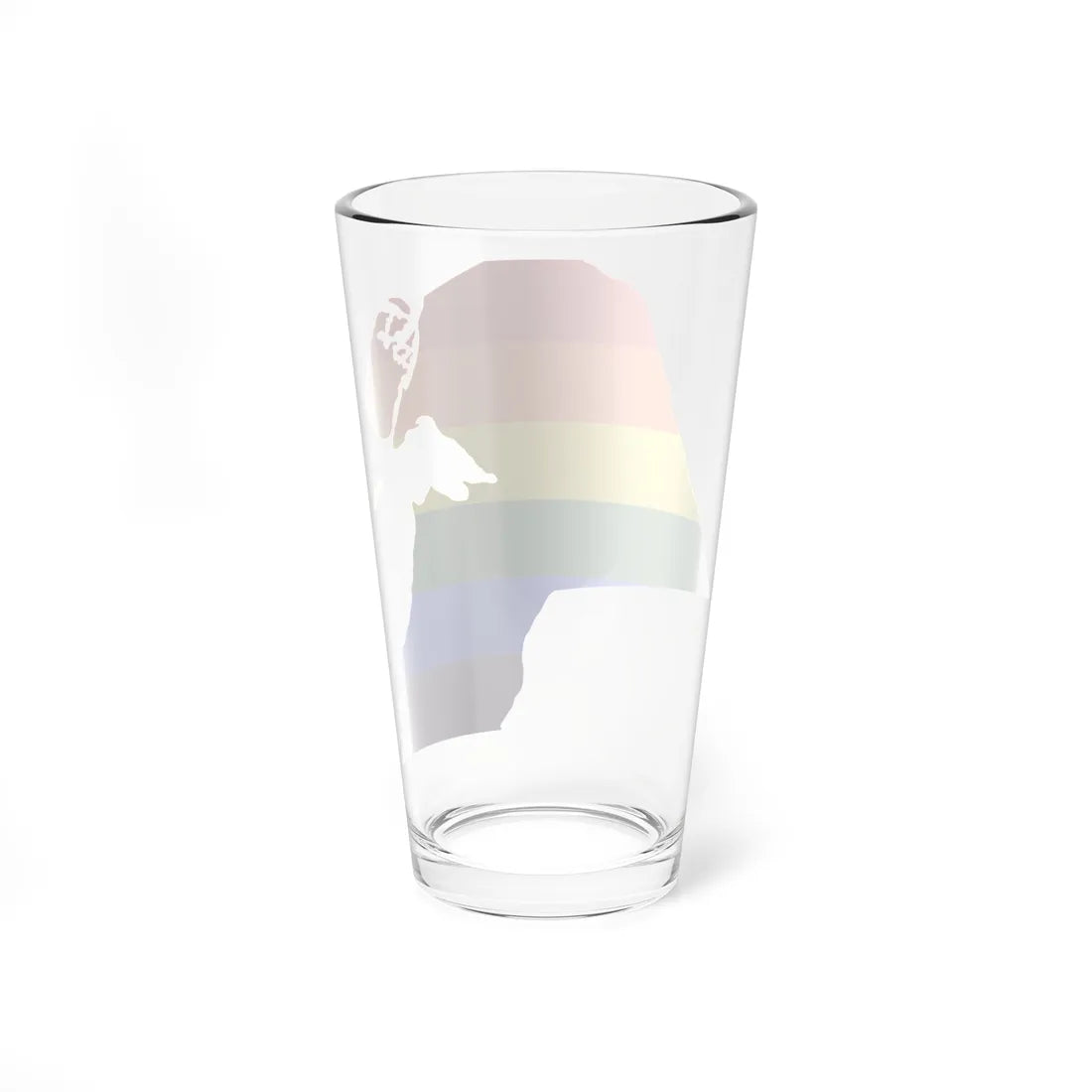 LGBT flag map of Kuwait (Kuwait) Pint Glass 16oz - Go Mug Yourself