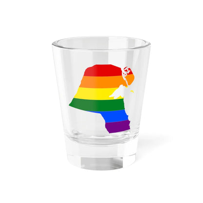 LGBT flag map of Kuwait (Kuwait) Shot Glass 1.5oz 1.5oz - Go Mug Yourself