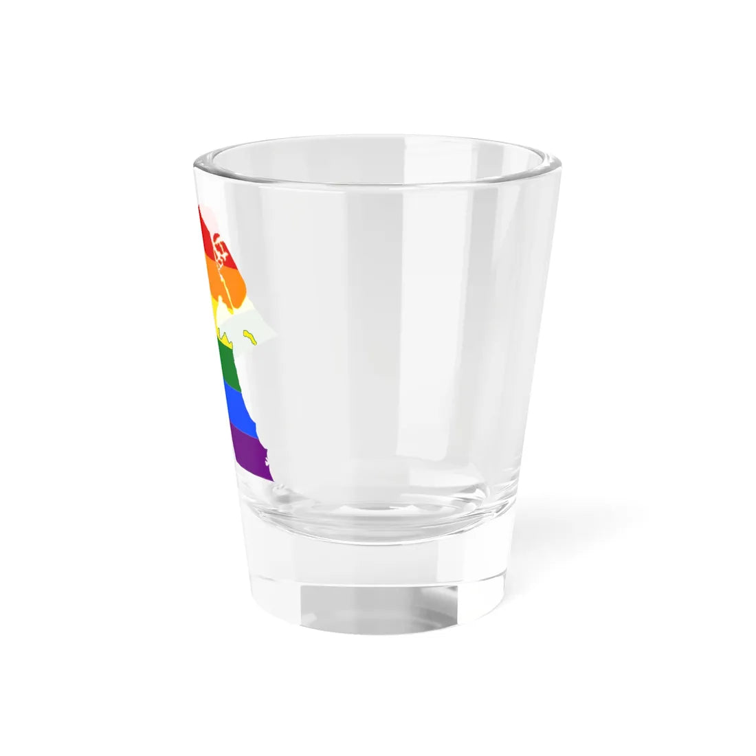 LGBT flag map of Kuwait (Kuwait) Shot Glass 1.5oz - Go Mug Yourself