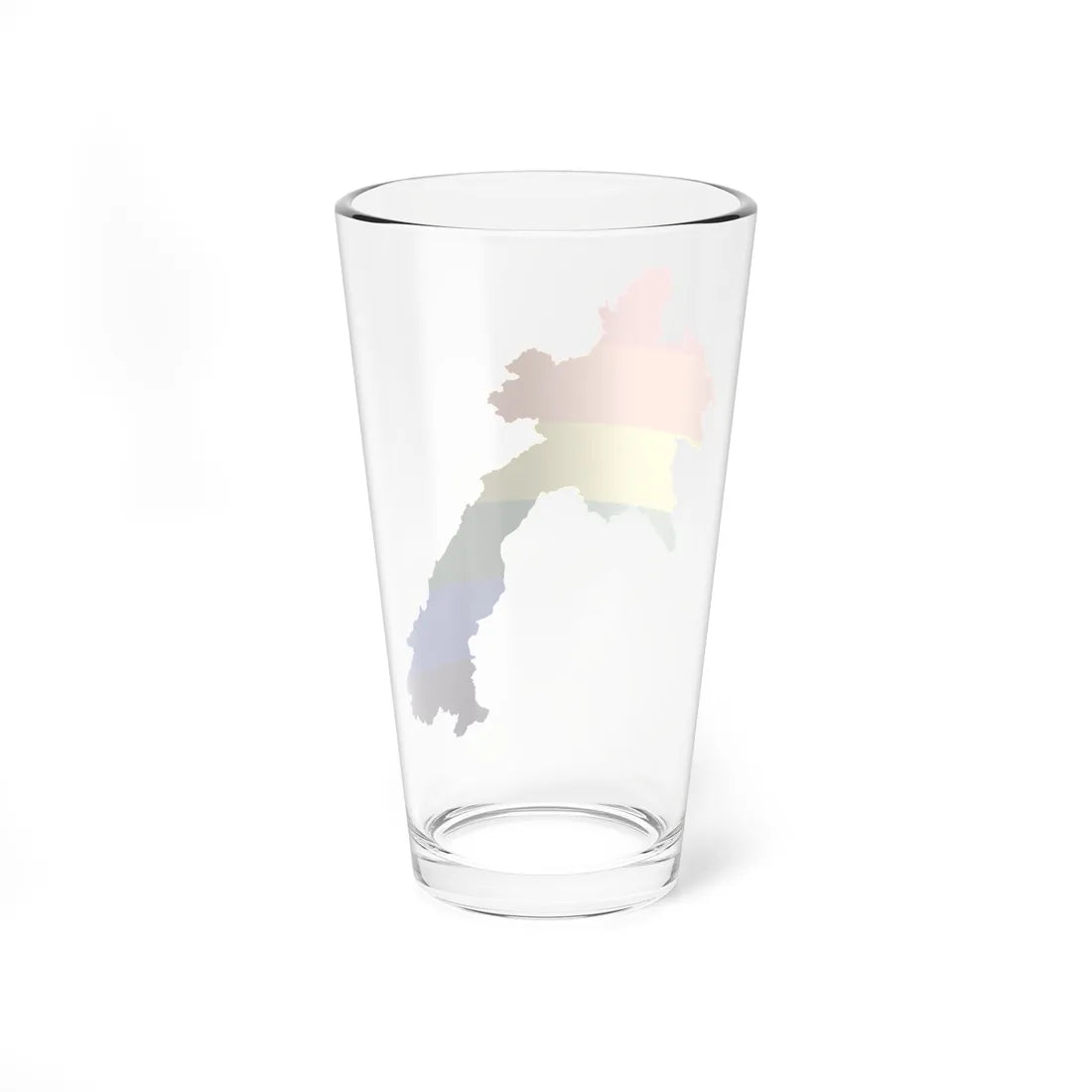 LGBT flag map of Laos (Laos) Pint Glass 16oz - Go Mug Yourself