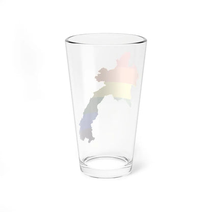 LGBT flag map of Laos (Laos) Pint Glass 16oz - Go Mug Yourself