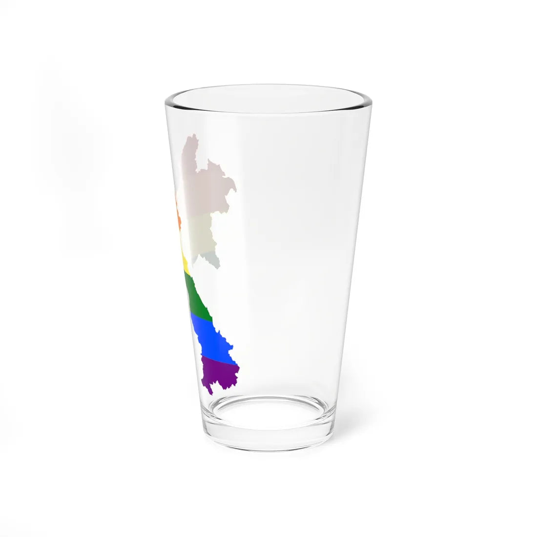 LGBT flag map of Laos (Laos) Pint Glass 16oz - Go Mug Yourself