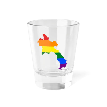 LGBT flag map of Laos (Laos) Shot Glass 1.5oz 1.5oz - Go Mug Yourself