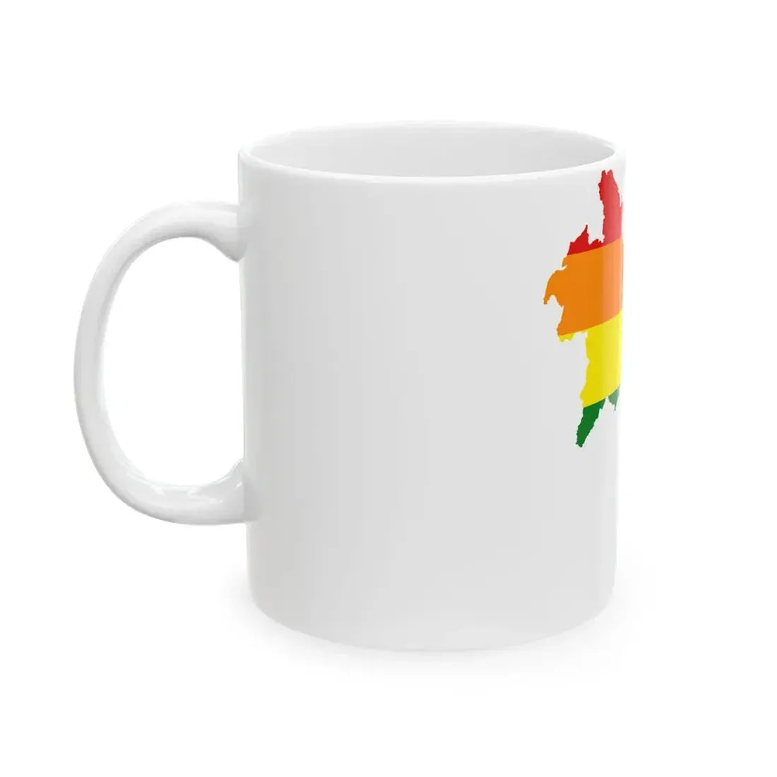 LGBT flag map of Laos (Laos) White Coffee Mug - Go Mug Yourself
