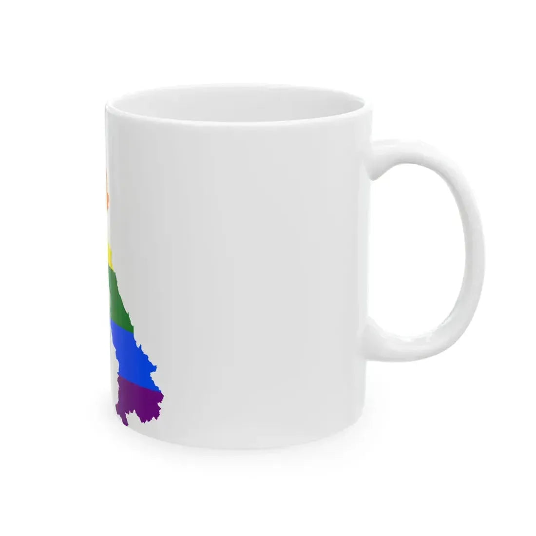 LGBT flag map of Laos (Laos) White Coffee Mug - Go Mug Yourself