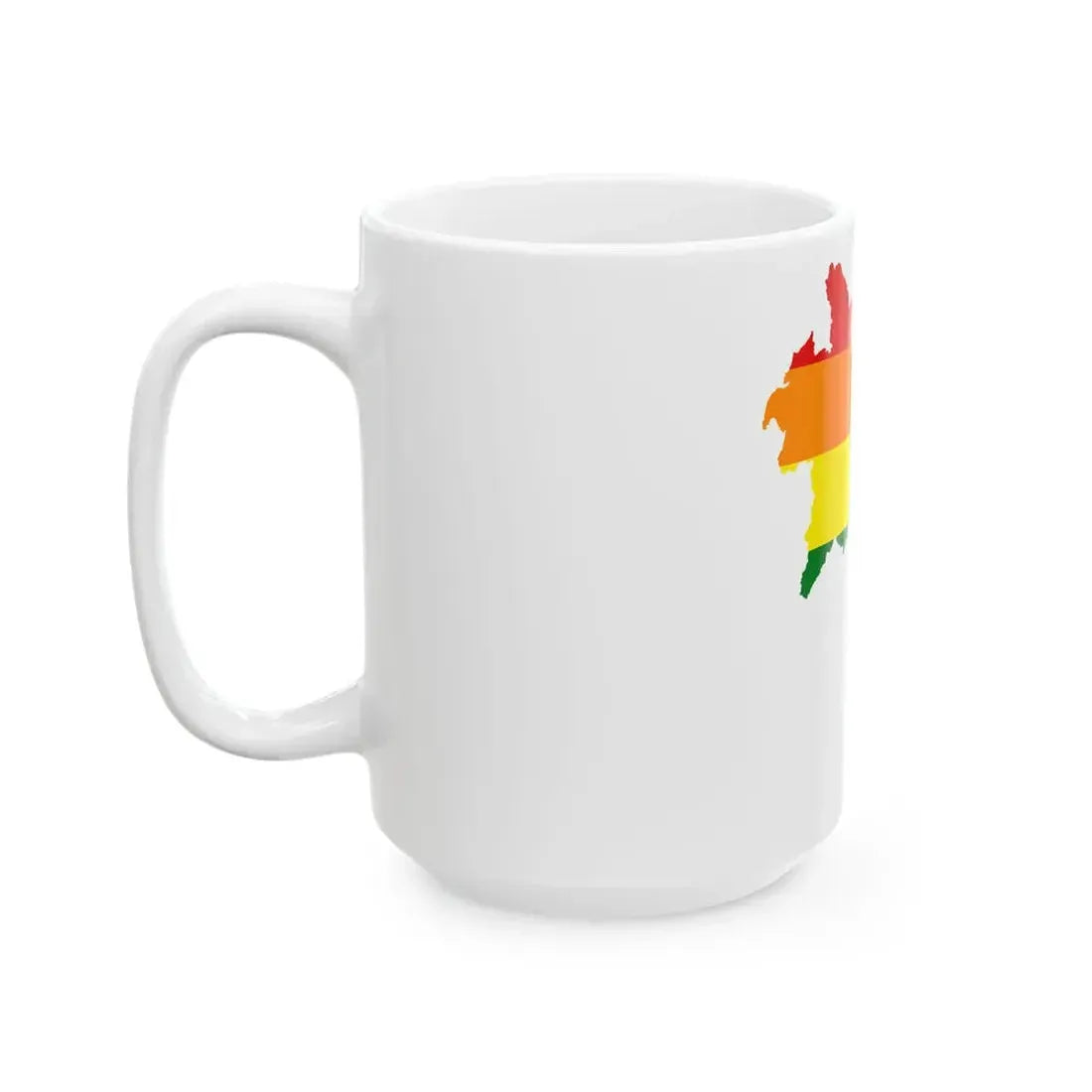 LGBT flag map of Laos (Laos) White Coffee Mug - Go Mug Yourself