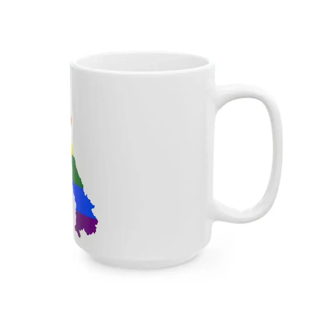 LGBT flag map of Laos (Laos) White Coffee Mug - Go Mug Yourself