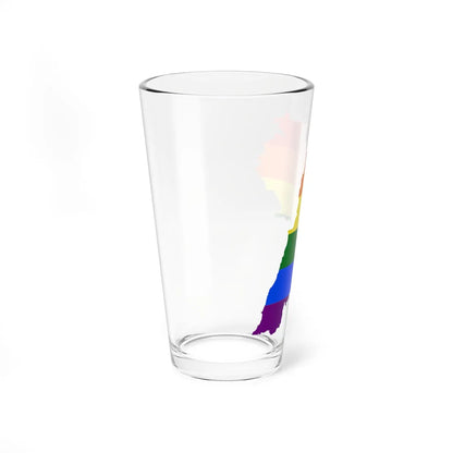 LGBT flag map of Lebanon (Lebanon) Pint Glass 16oz - Go Mug Yourself