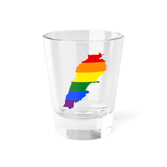 LGBT flag map of Lebanon (Lebanon) Shot Glass 1.5oz 1.5oz - Go Mug Yourself