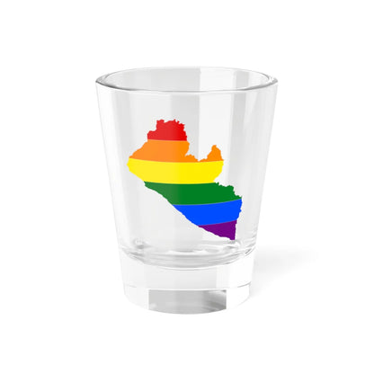 LGBT flag map of Liberia (Liberia) Shot Glass 1.5oz 1.5oz - Go Mug Yourself