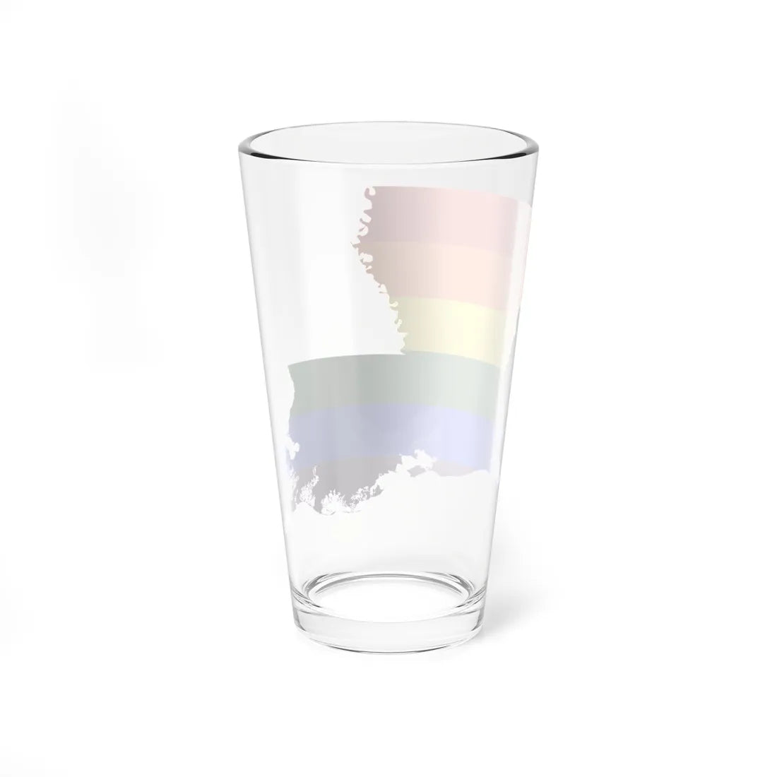LGBT flag map of Louisiana (United States) Pint Glass 16oz - Go Mug Yourself